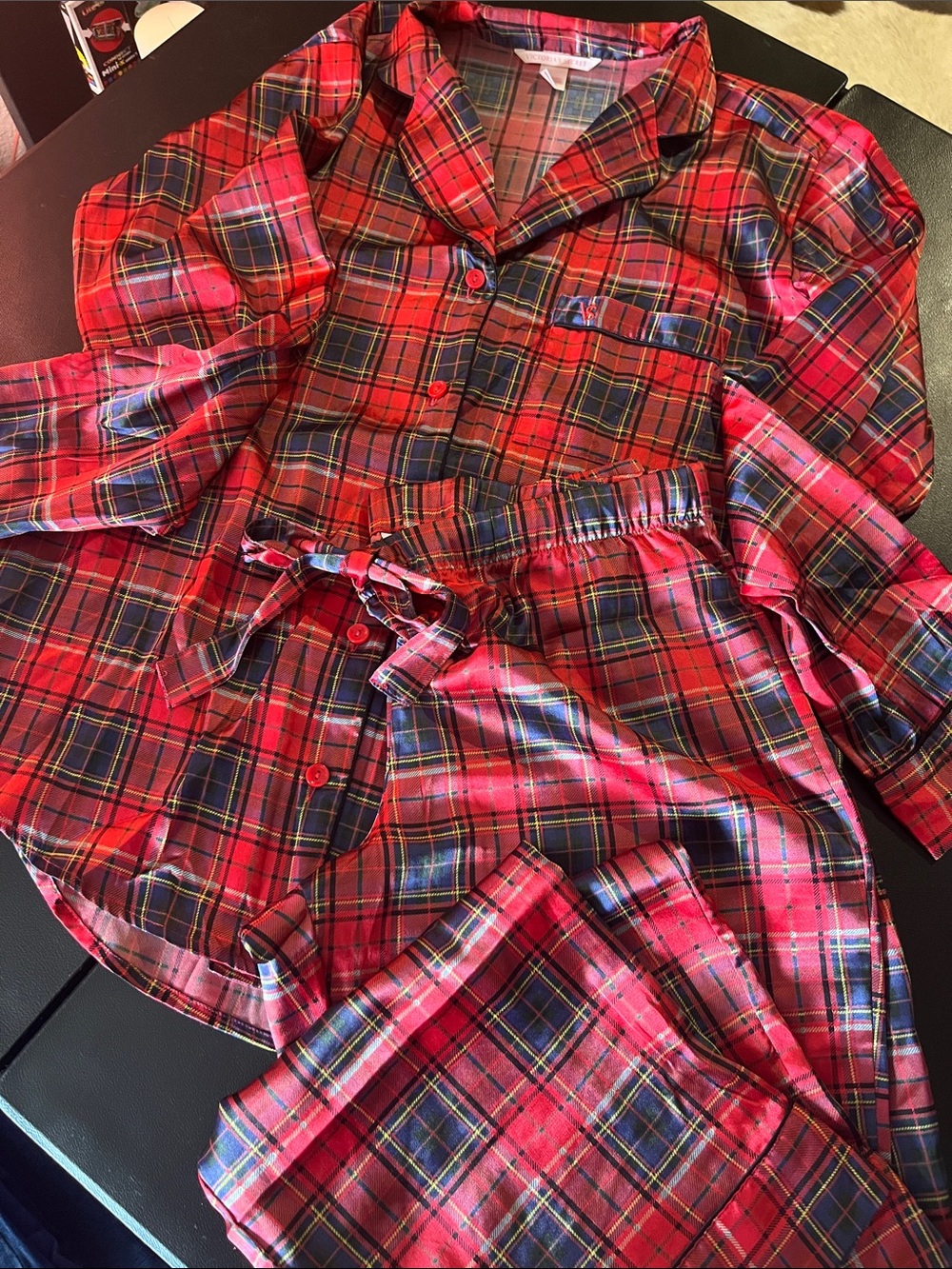 Victoria's Secret Red Plaid Pajama Set